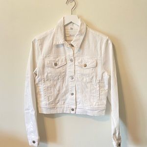 J BRAND white jean jacket